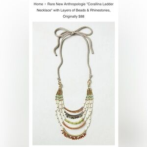 Anthropologie "Corallina Ladder Necklace"
